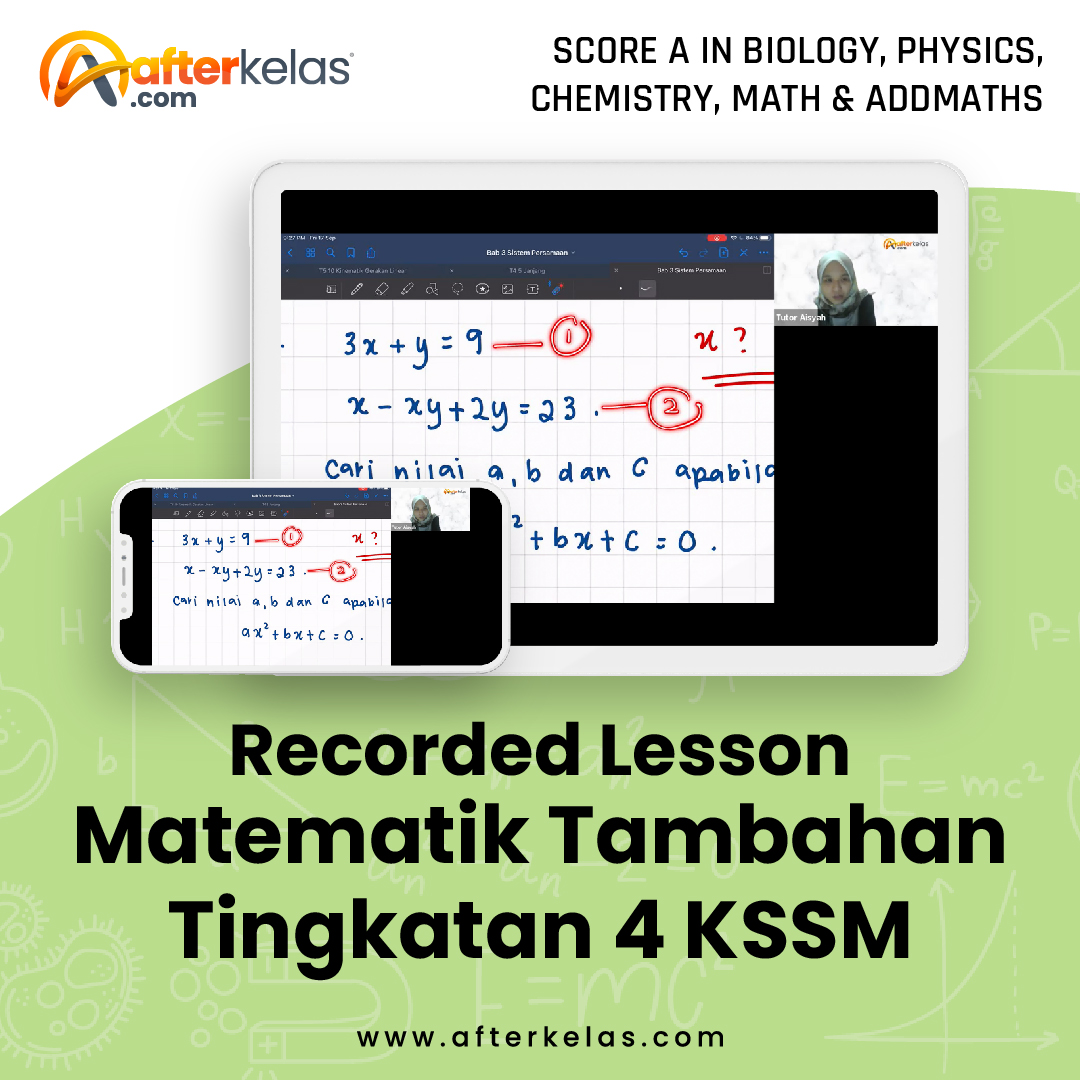 Recorded Lesson – Matematik Tambahan Tingkatan 4 KSSM